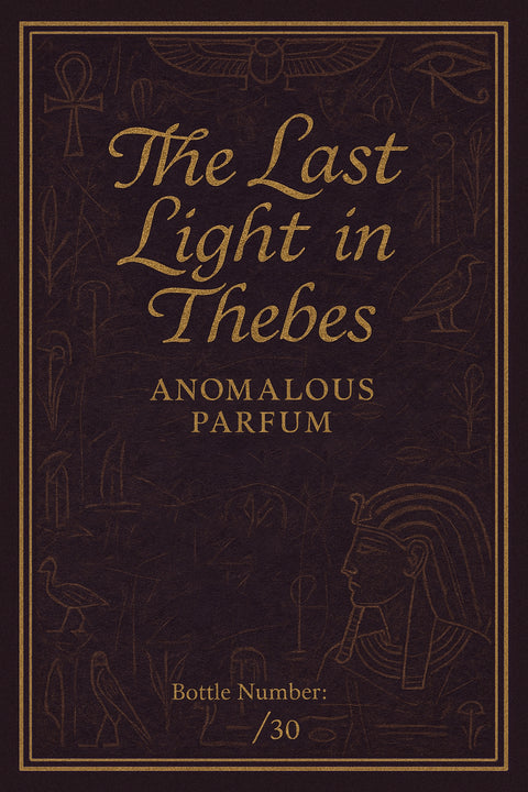 The Last Light in Thebes - Iris Galore, Apricot, Orris Root Tincture, Patchouli, Neroli (Afganistan), Sandalwood X Ambergris Maceration (Limited Edition of 30 Bottles Only)